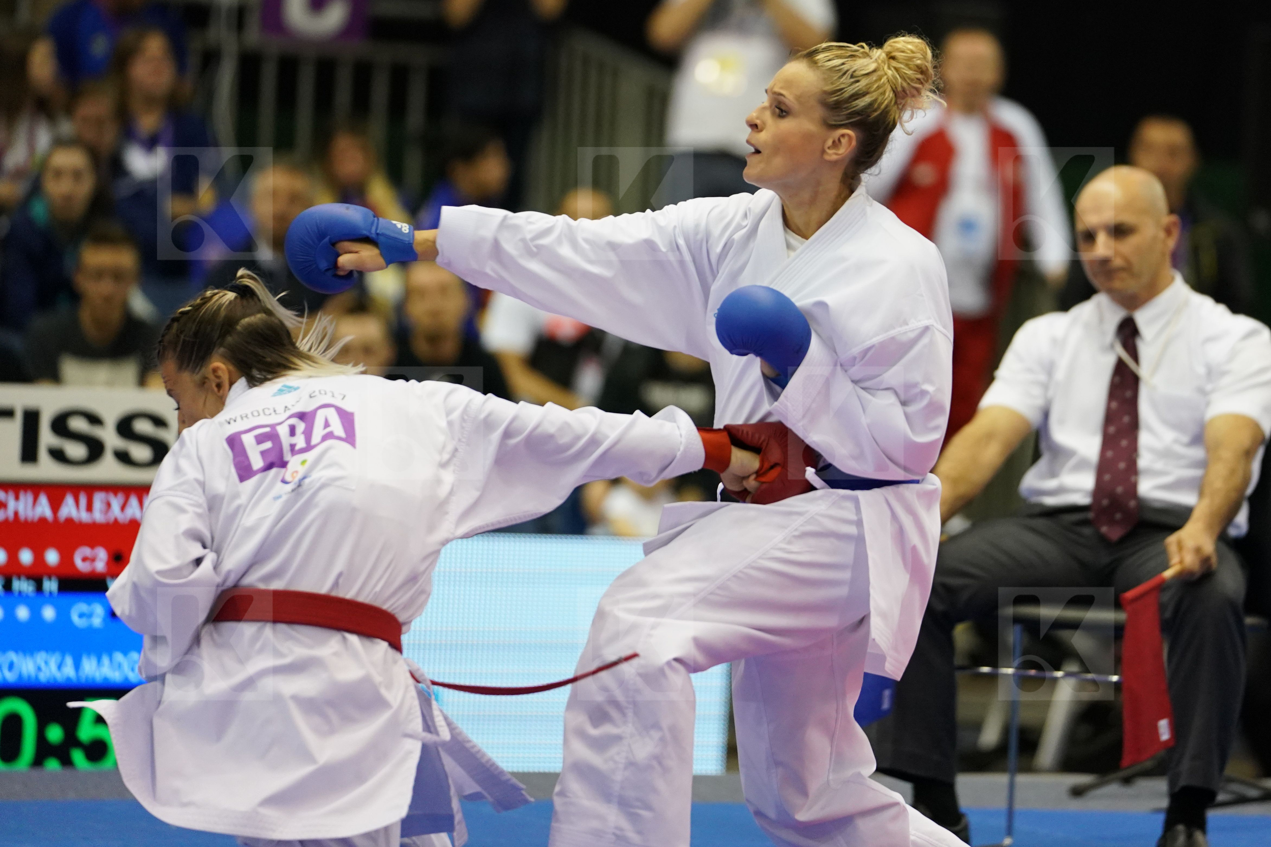 Female Kumite -50kg France Nowakowska Madgalena Poland Recchia Alexandra